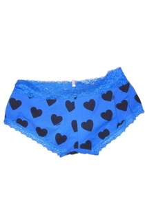 V S BLUE HEART PRINT PANTY